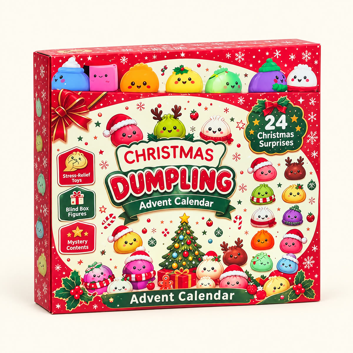 Christmas Dumpling squishy advent calendar box